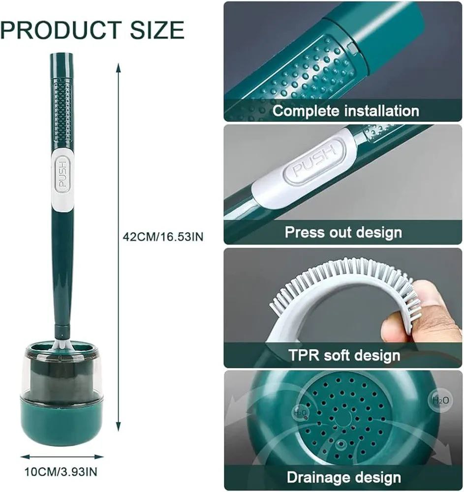 Silicone Toilet Brush with Soap Dispenser