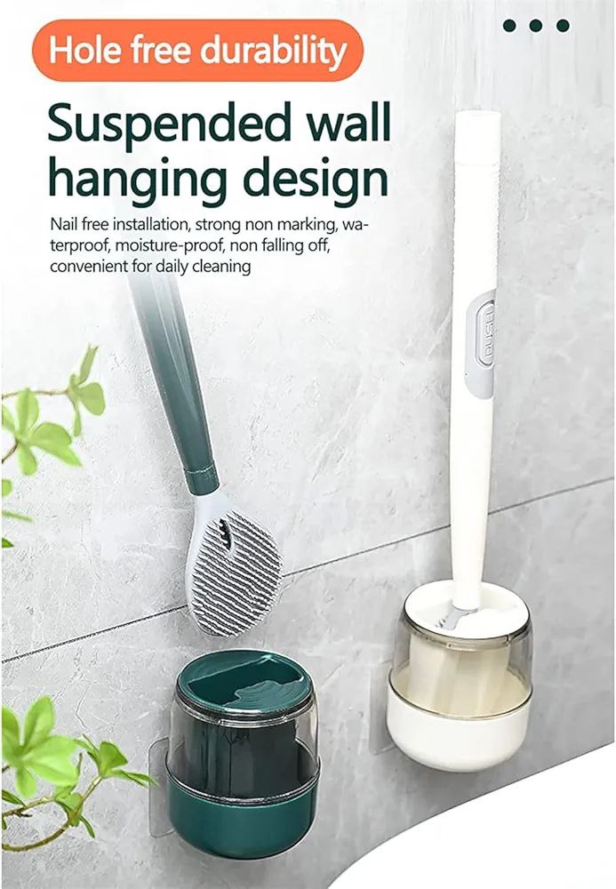 Silicone Toilet Brush with Soap Dispenser