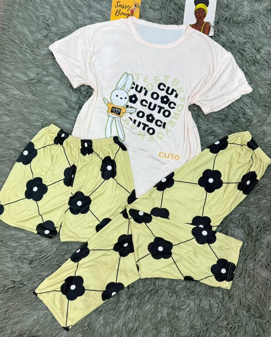 3in1 character lounge wear set..