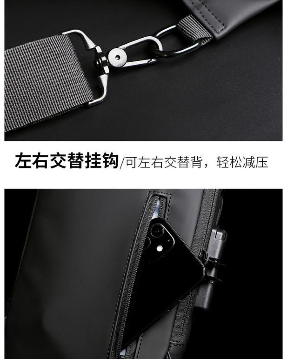 *High Quality Waterproof Anti theft Cross bag with USB port... available in 2colors posted...