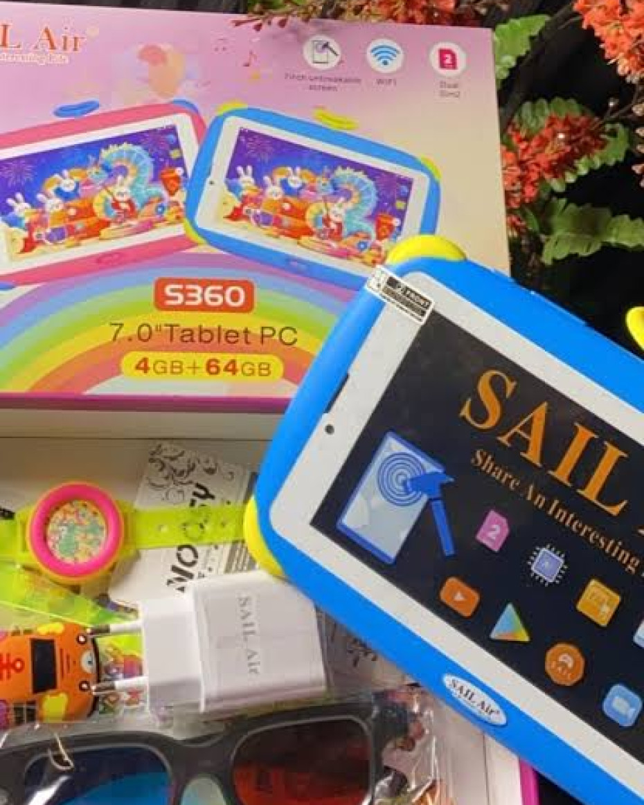 *SAIL AIR S360TAB 2SIM SLOT/WIFI ENABLED 4+64gb EXPLOSION PROOF SCREEN TABLET (STRONGER AND UNBREAKABLE SCREEN)WITH GIFT ITEMS AND ACCESSORIES...
