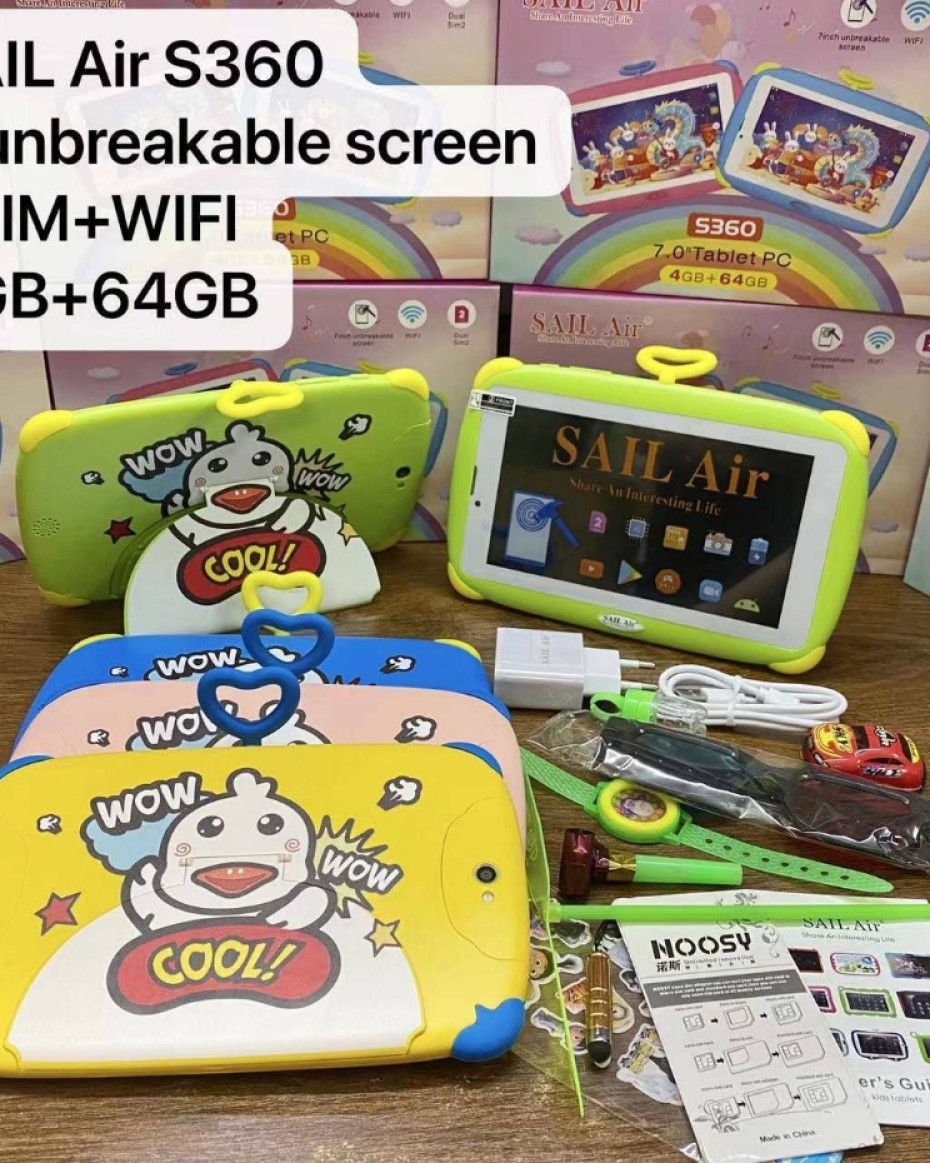 *SAIL AIR S360TAB 2SIM SLOT/WIFI ENABLED 4+64gb EXPLOSION PROOF SCREEN TABLET (STRONGER AND UNBREAKABLE SCREEN)WITH GIFT ITEMS AND ACCESSORIES...