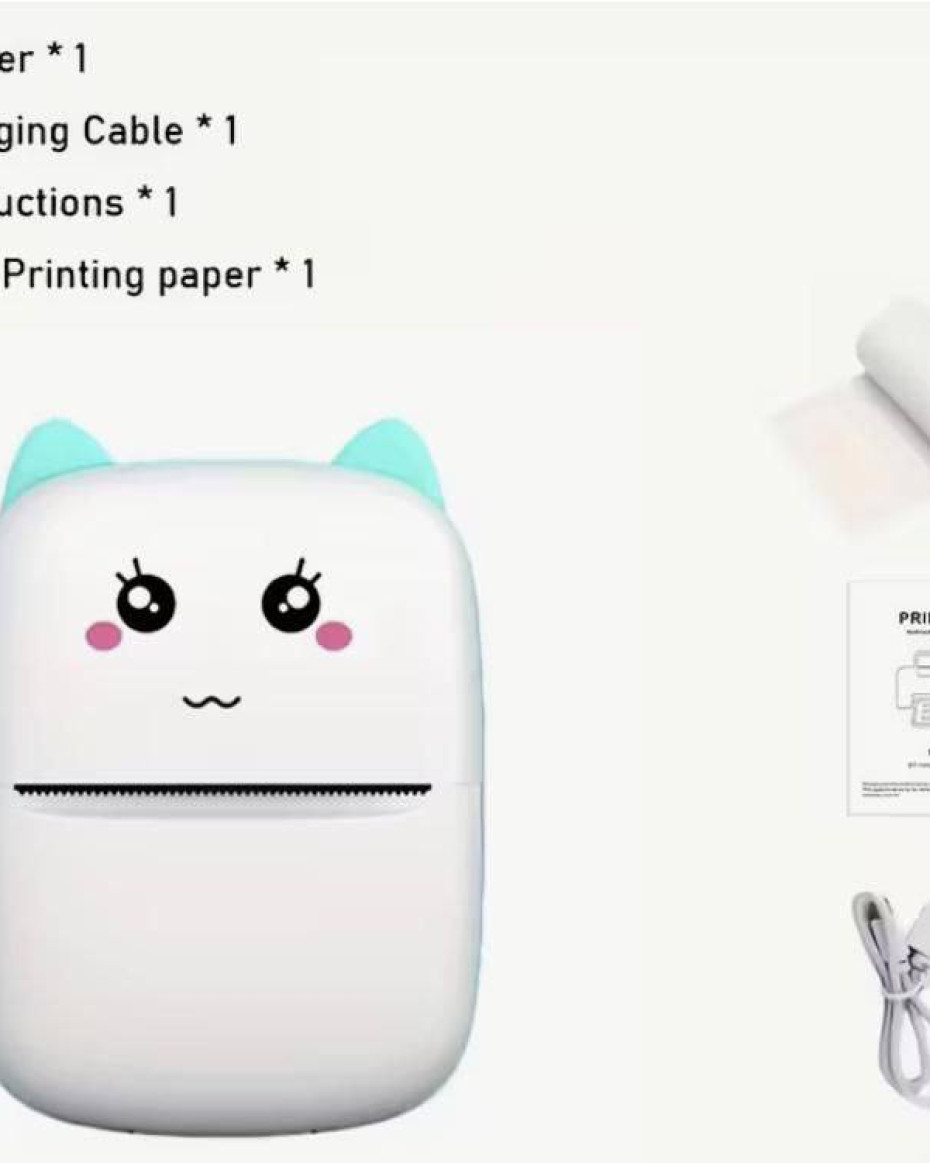 *RECHARGEABLE MINI PRINTER