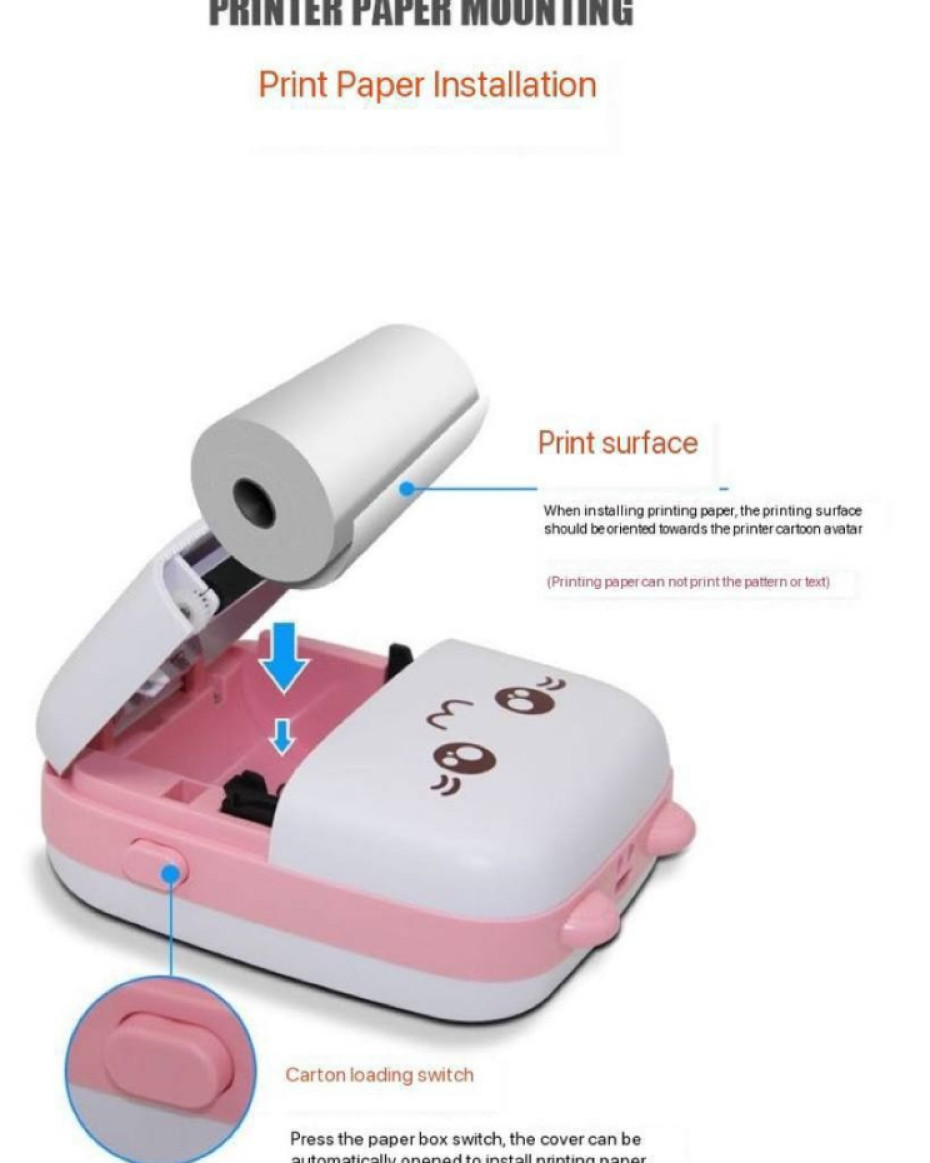 *RECHARGEABLE MINI PRINTER