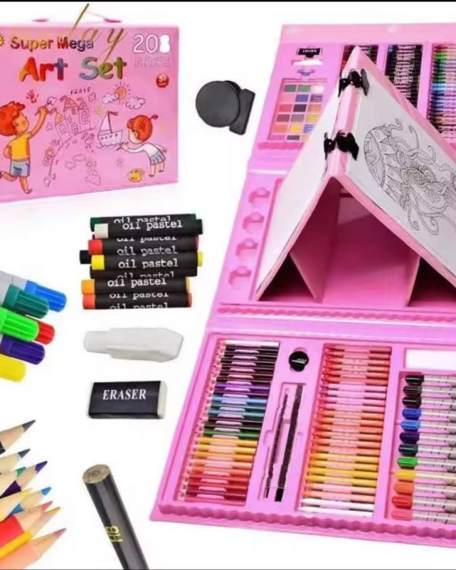 *Unique PCS Kids Super Mega ART Colouring Set Painting Set Colour Set Water Color Pen Crayon Drawing Set For Children Gifts.