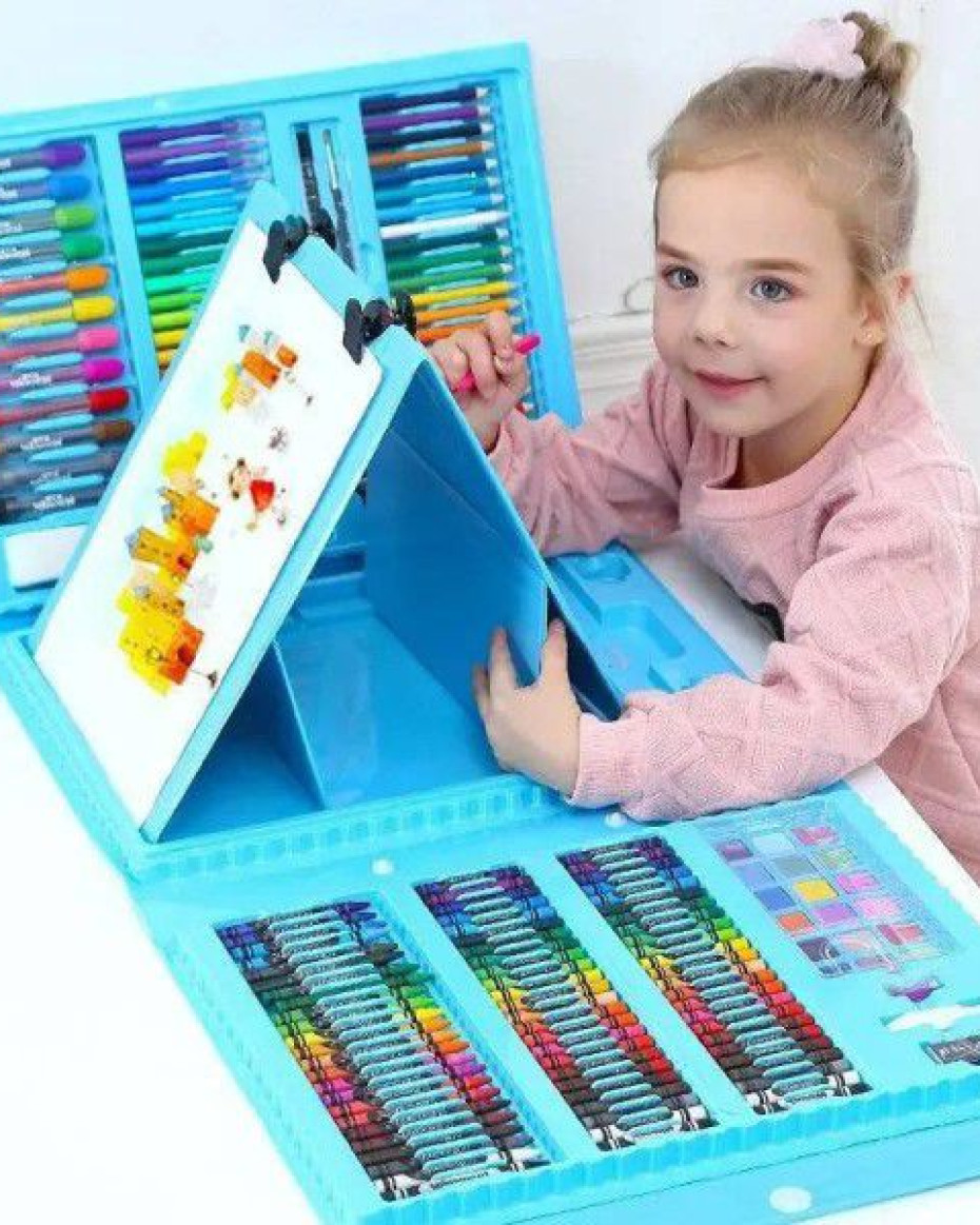 *Unique PCS Kids Super Mega ART Colouring Set Painting Set Colour Set Water Color Pen Crayon Drawing Set For Children Gifts.