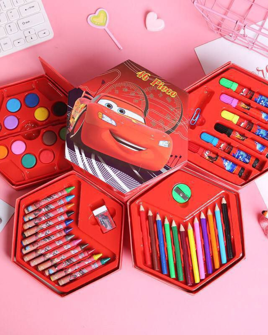 *4 STEP KIDS DISNEY CHARACTER STATIONERY AND COLORING SET IN A BOX(46pcs)...