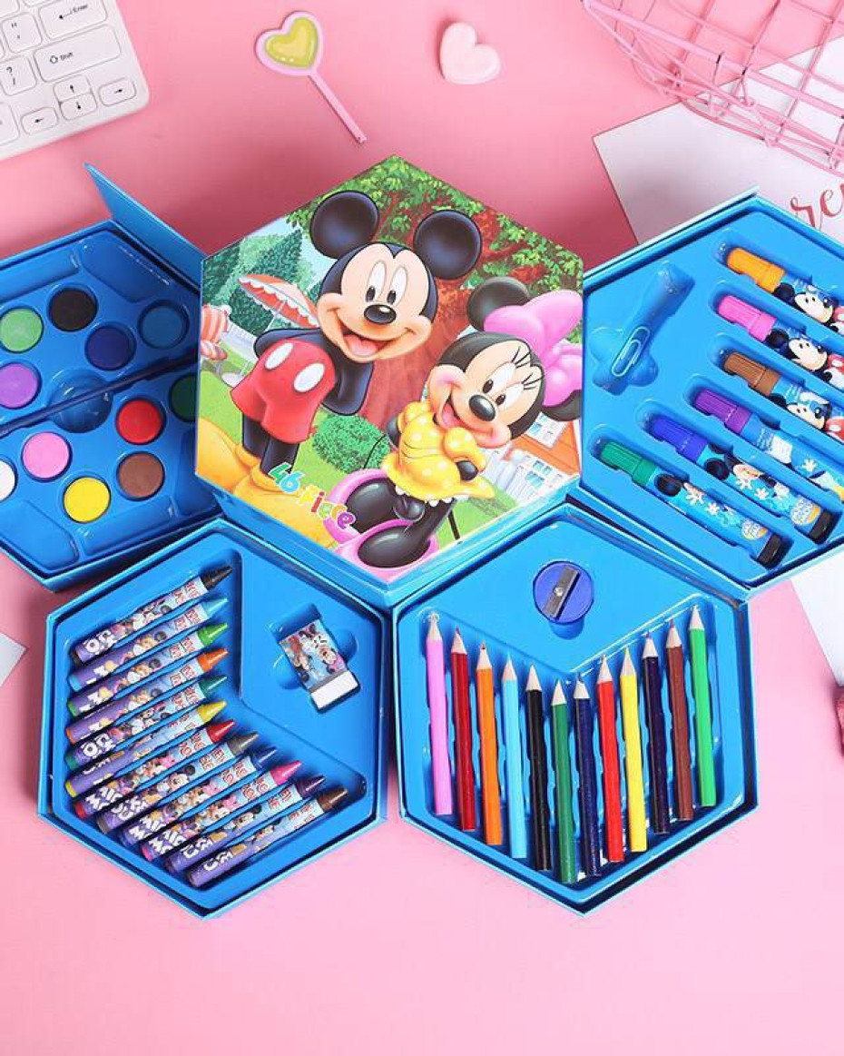 *4 STEP KIDS DISNEY CHARACTER STATIONERY AND COLORING SET IN A BOX(46pcs)...