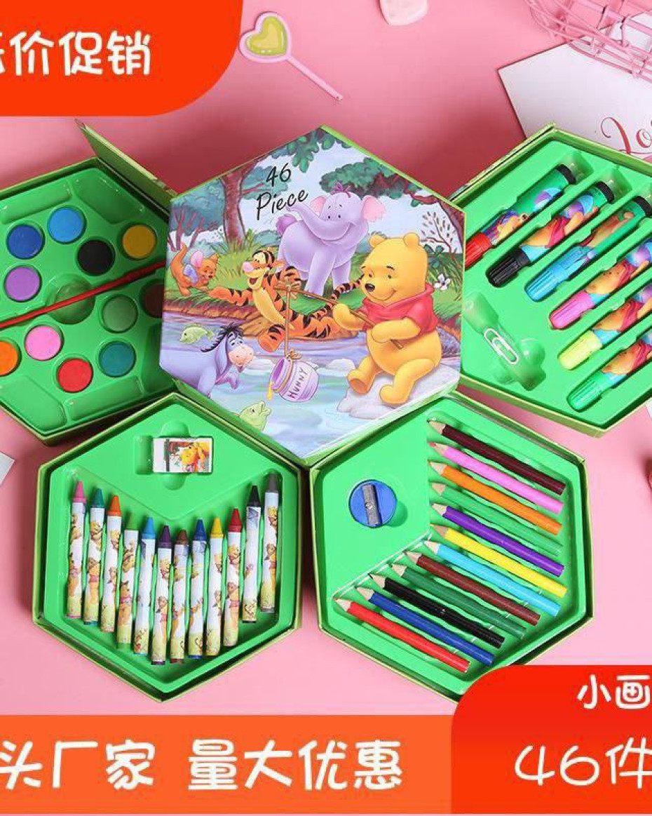 *4 STEP KIDS DISNEY CHARACTER STATIONERY AND COLORING SET IN A BOX(46pcs)...