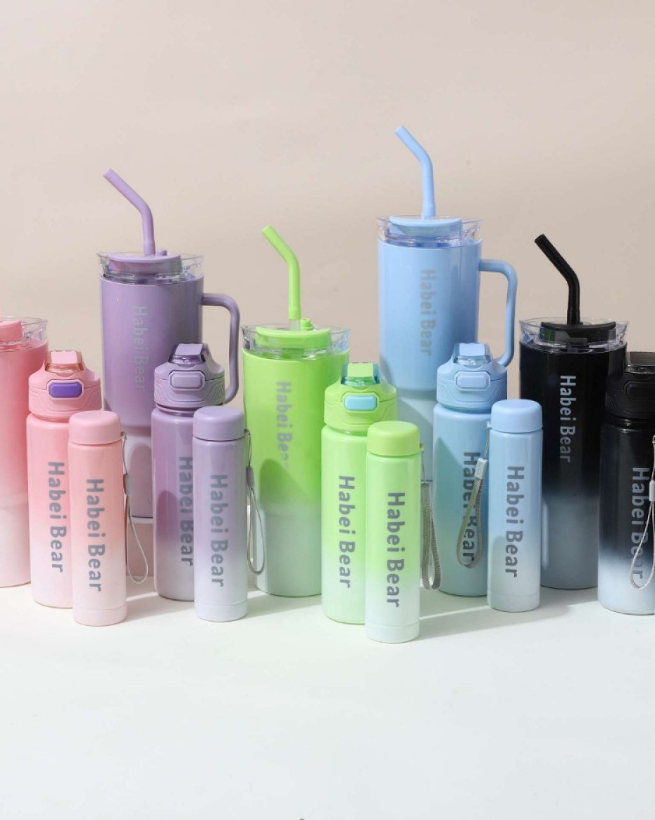 *Large Capacity 3in1 Leak Proof Jug,Water Bottles with Stickers & Straw