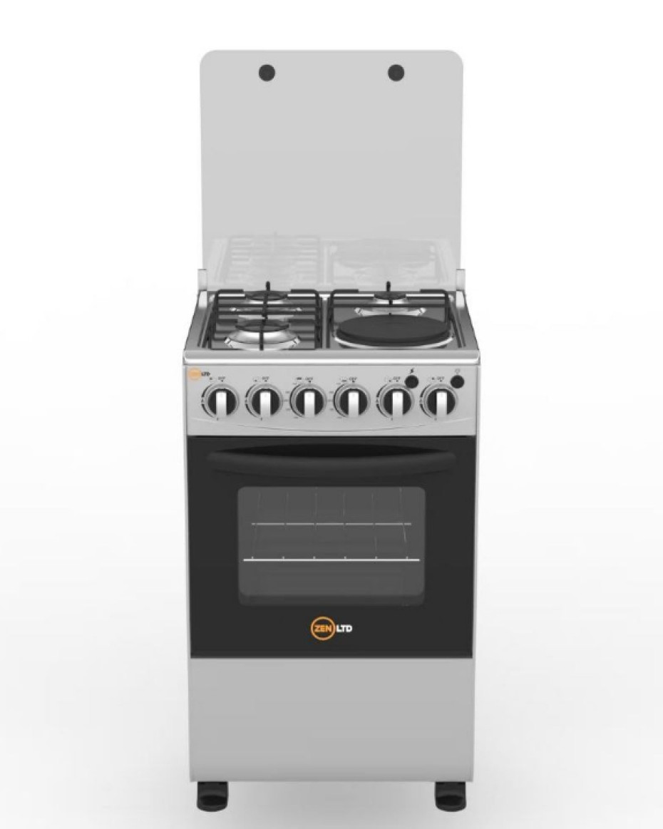 Automatic Standing Gas Cooker With Grill Oven *3 burner +1 Electric solid hotplate