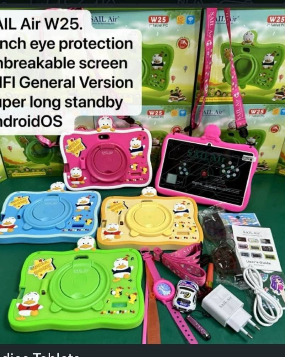 *SAIL AIR W25 ULTRA 7INCH IPS TRUE TONE EYE PROTECTION SCREEN 5G SIM+ WIFI 6+256GB TYPE C CORD TAB AND 6000MAH BATTERY