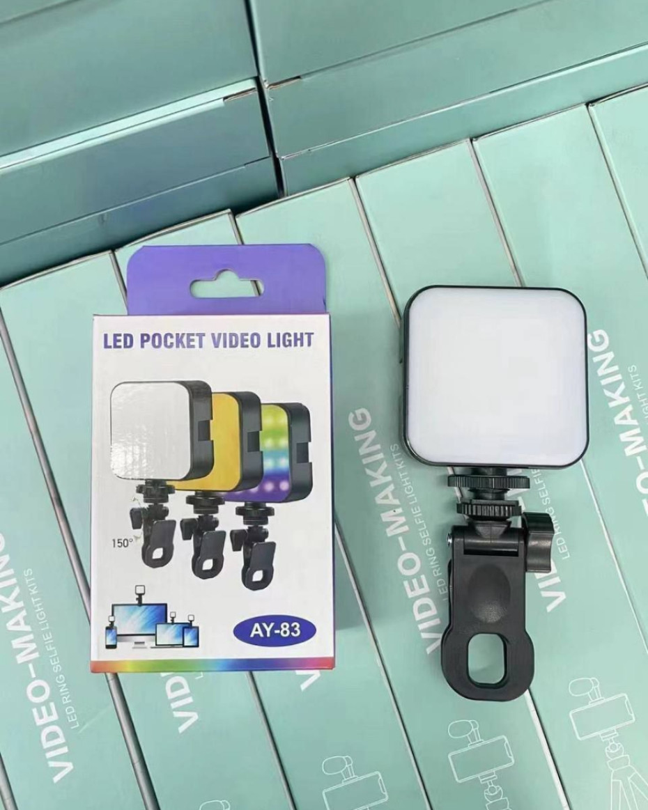 RGB PORTABLE MULTIFUNCTIONAL RECHARGEABLE (CLIP-ON LED CUBE LIGHT) FOR SELFIE/LIVE PHONE/LAPTOP & TABLET MEETING...