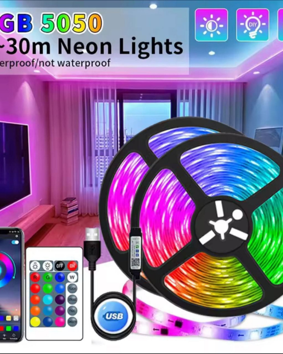 *Bluetooth USB RGB LED STRIP LIGHT FLEX LAMP TAPE.