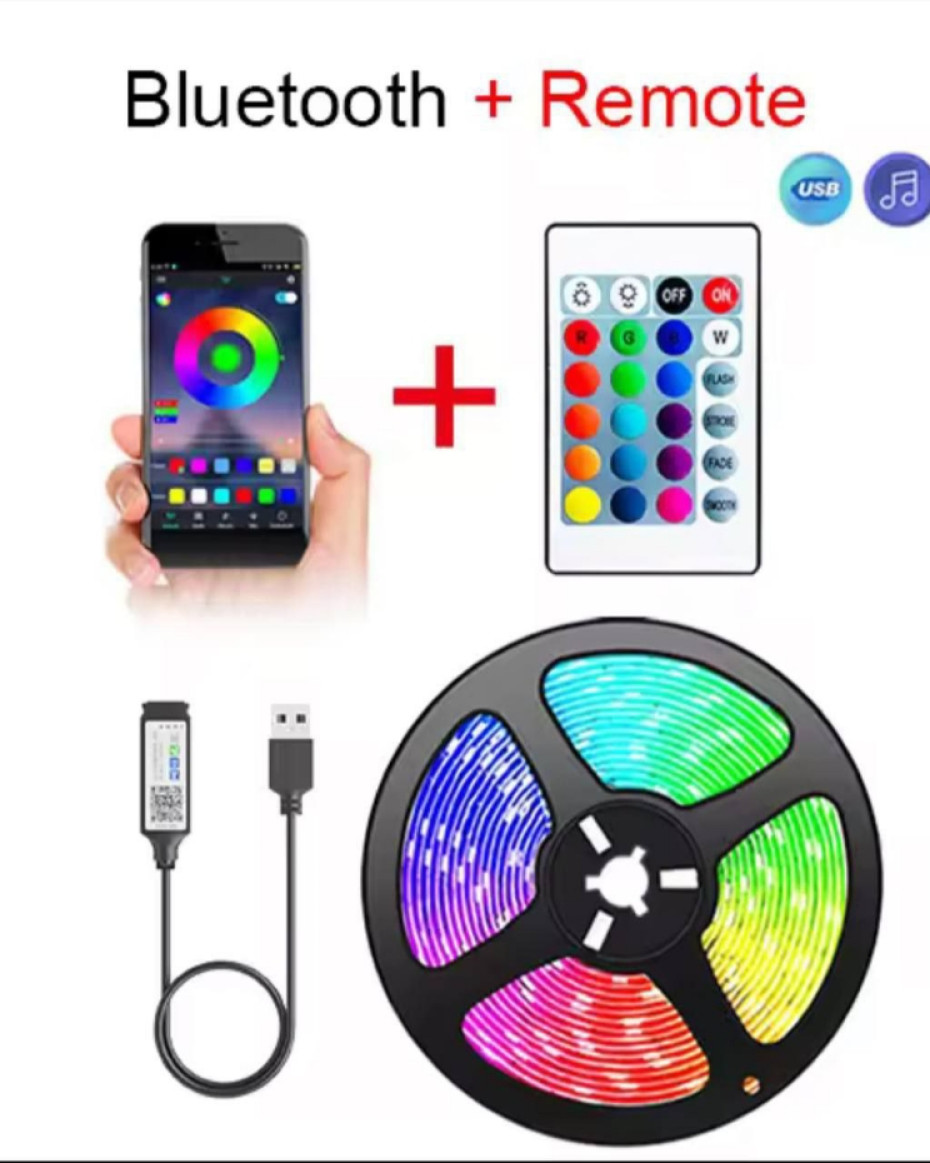 *Bluetooth USB RGB LED STRIP LIGHT FLEX LAMP TAPE.
