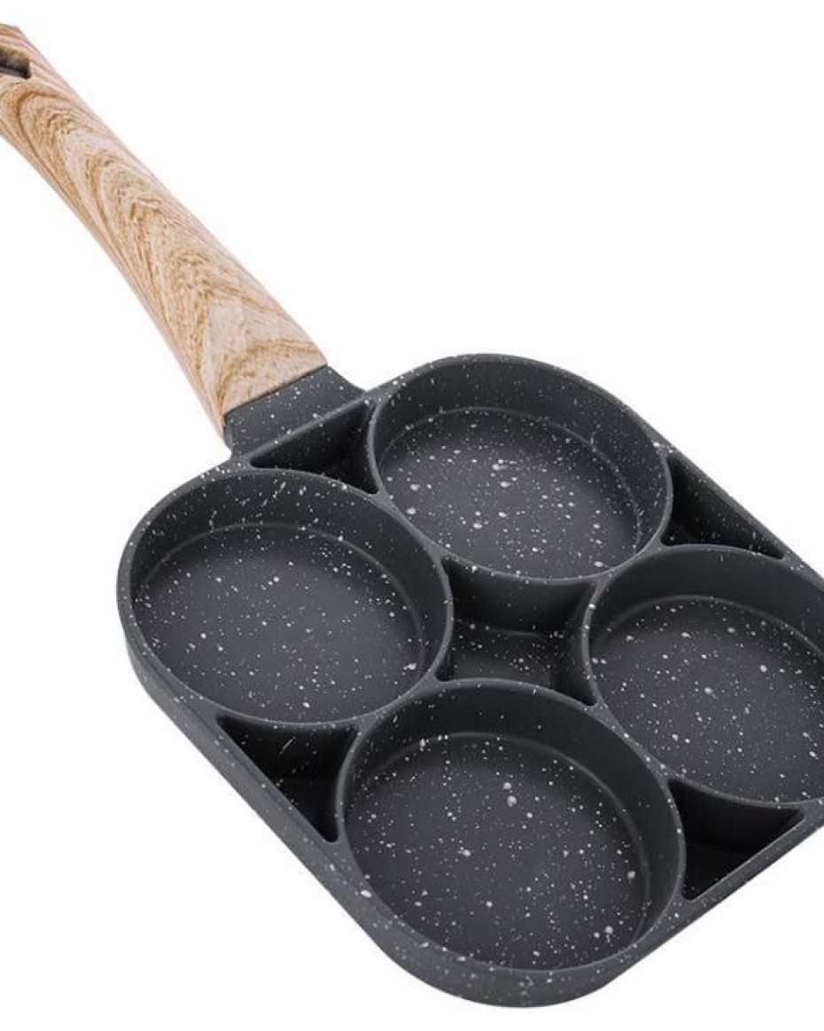 *4 HOLES THICKENED NONSTICK INDUCTION OMELETTE/PANCAKE FRYING PAN