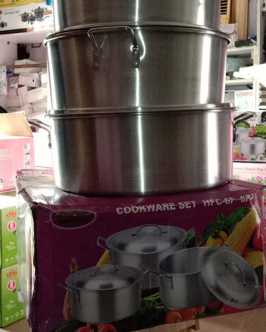 *HFC-6F Set of Big Aluminum Pots