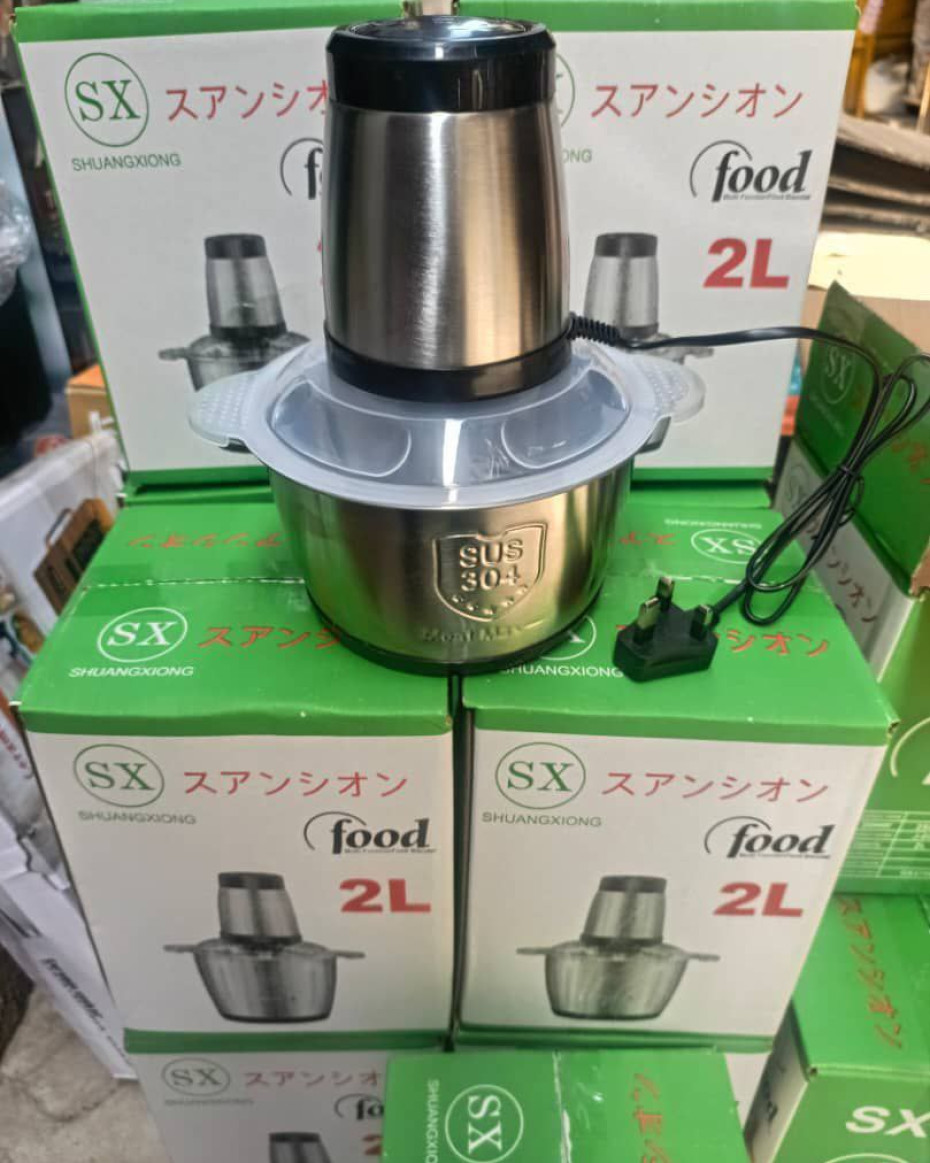 *STAINLESS STEEL 2LITRES SX YAM POUNDER/FOOD PROCESSOR.