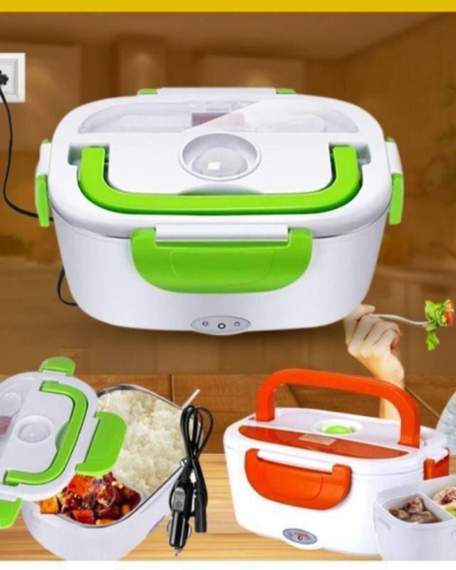 *ELECTRIC LUNCH BOX WITH PLASTIC INNER,