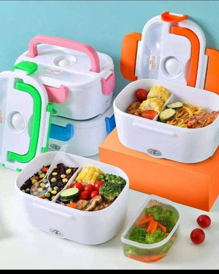 *ELECTRIC LUNCH BOX WITH PLASTIC INNER,