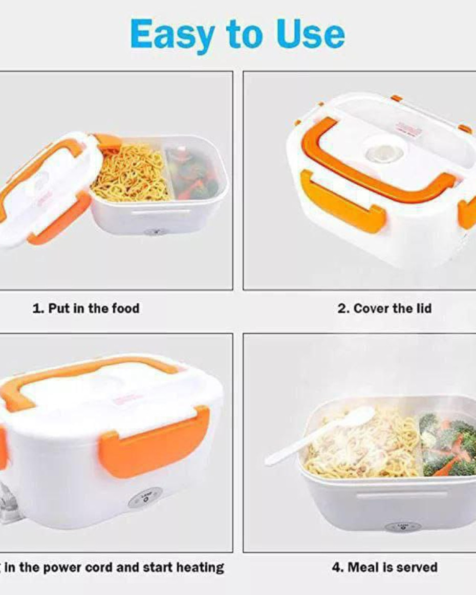 *ELECTRIC LUNCH BOX WITH PLASTIC INNER,