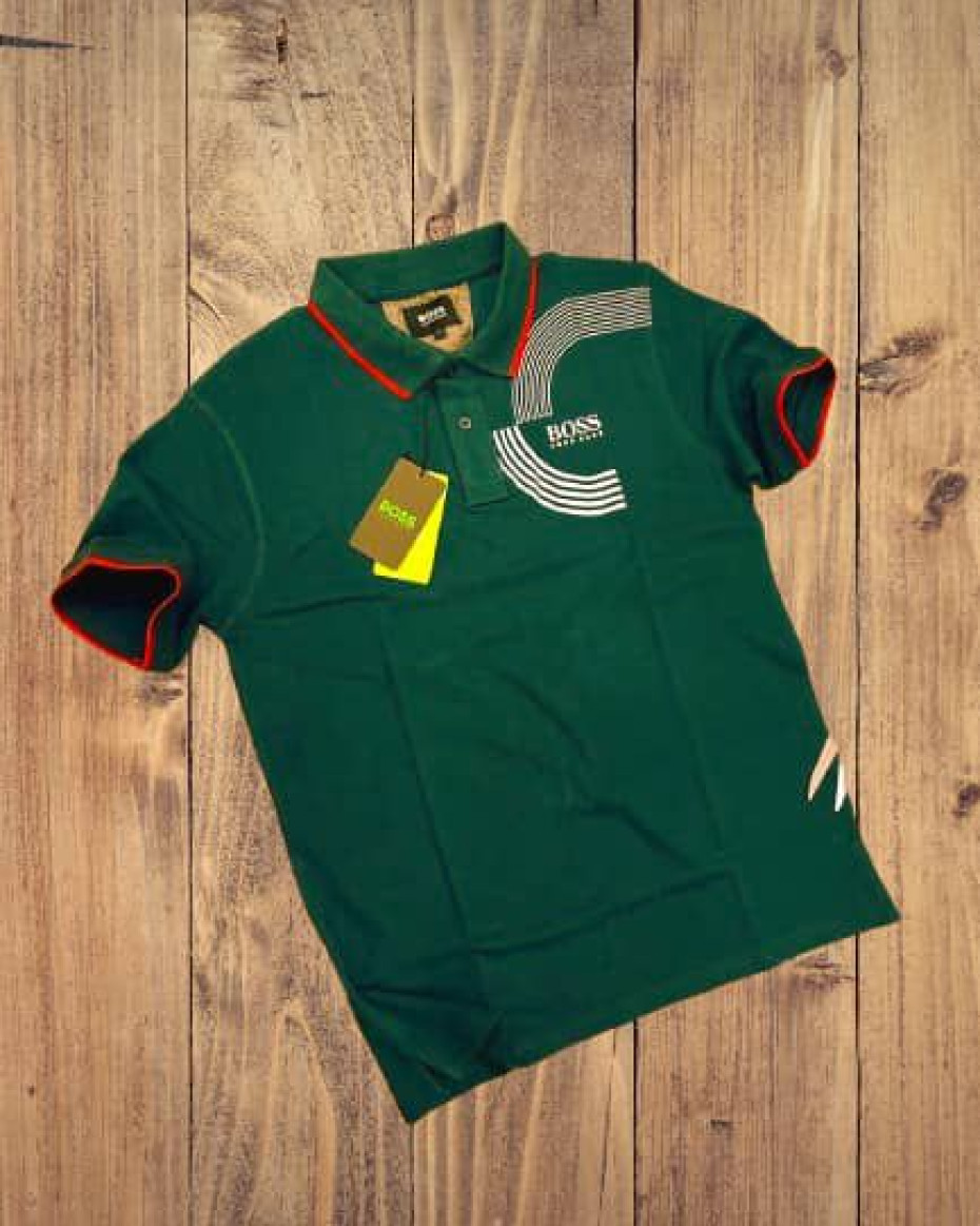 *High Quality HUGO BOSS Designer Unisex Polo/T-Shirt...🌹🌷 GREEN