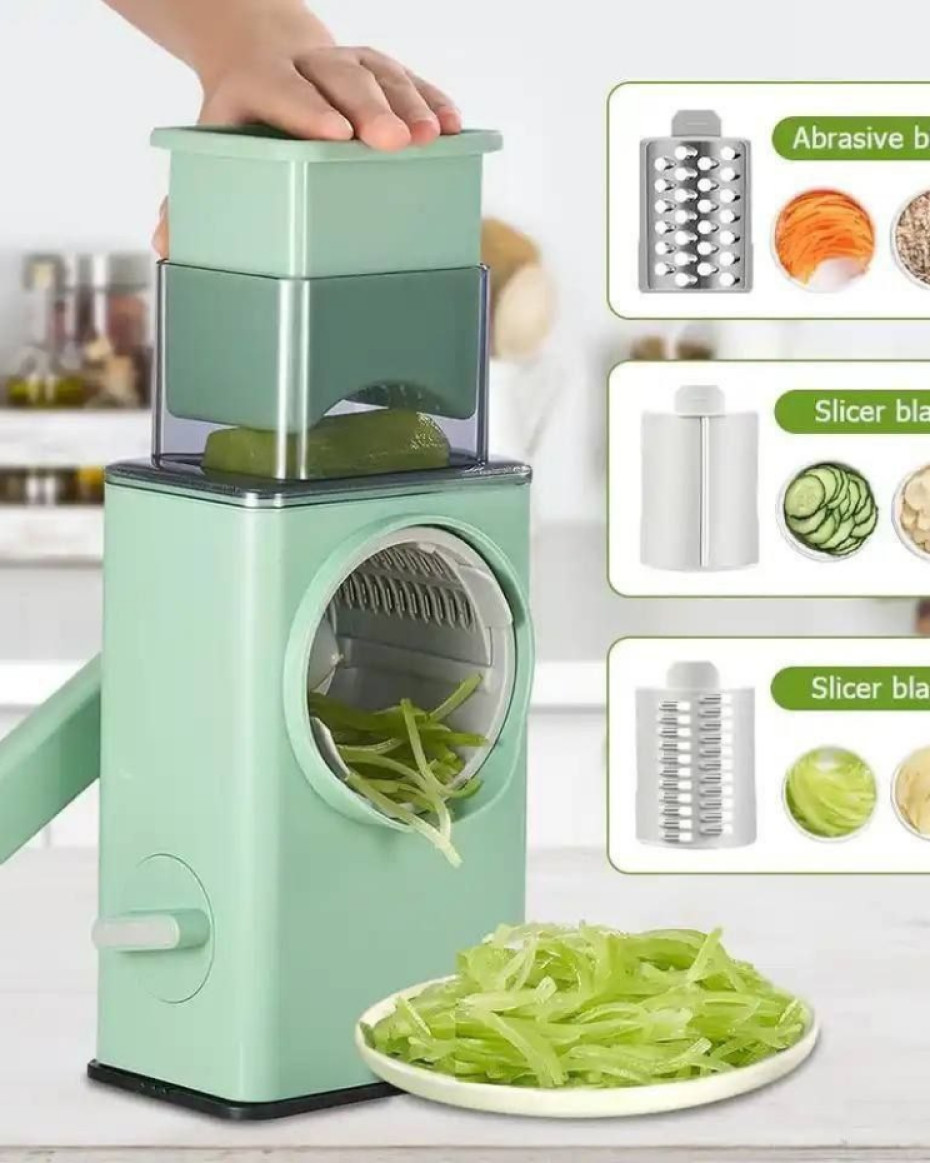 *MULTIPLE BLADE VEGETABLE DRUM GRATER/SHREDDER