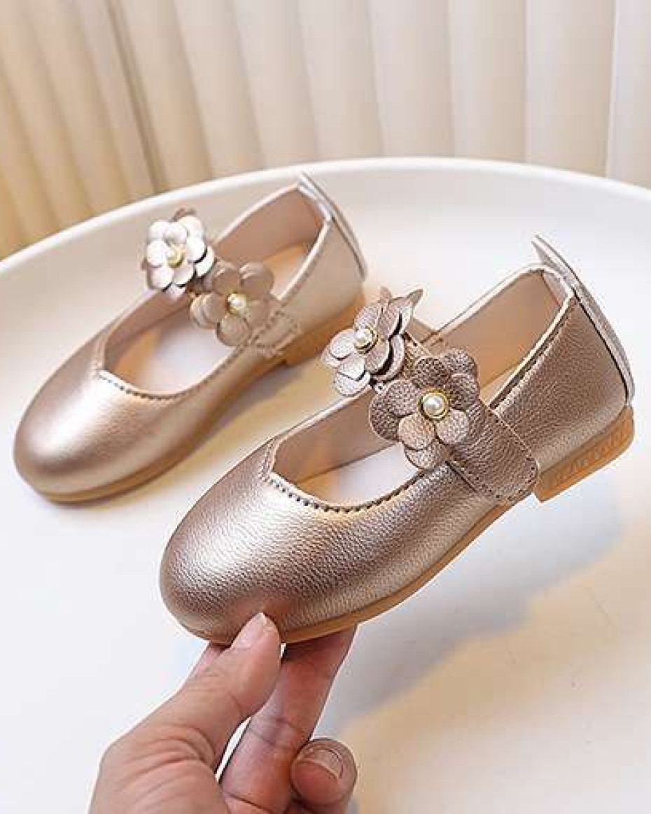 ZARA UNIQUE FULL COVER PETAL SHOE GOLD