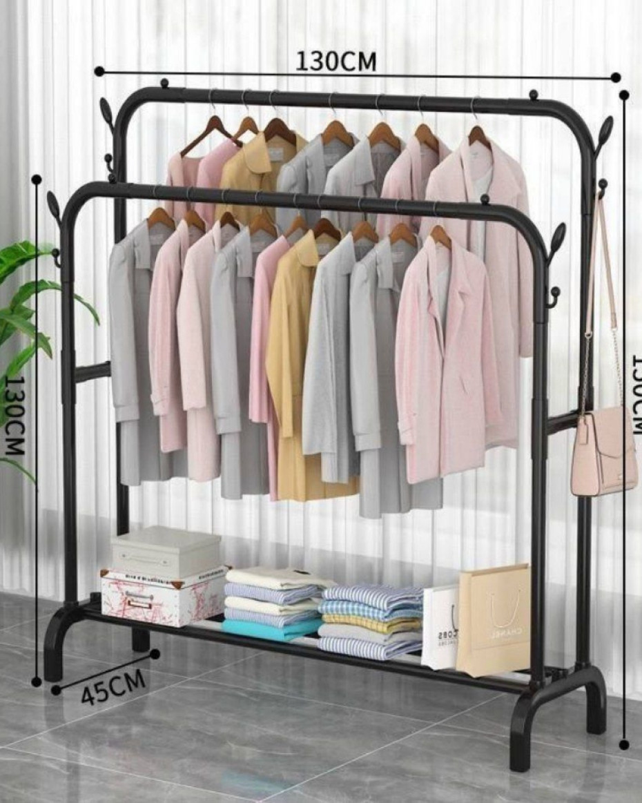 *STRONG 35KG DOUBLE POLE CLOTHES HANGER.