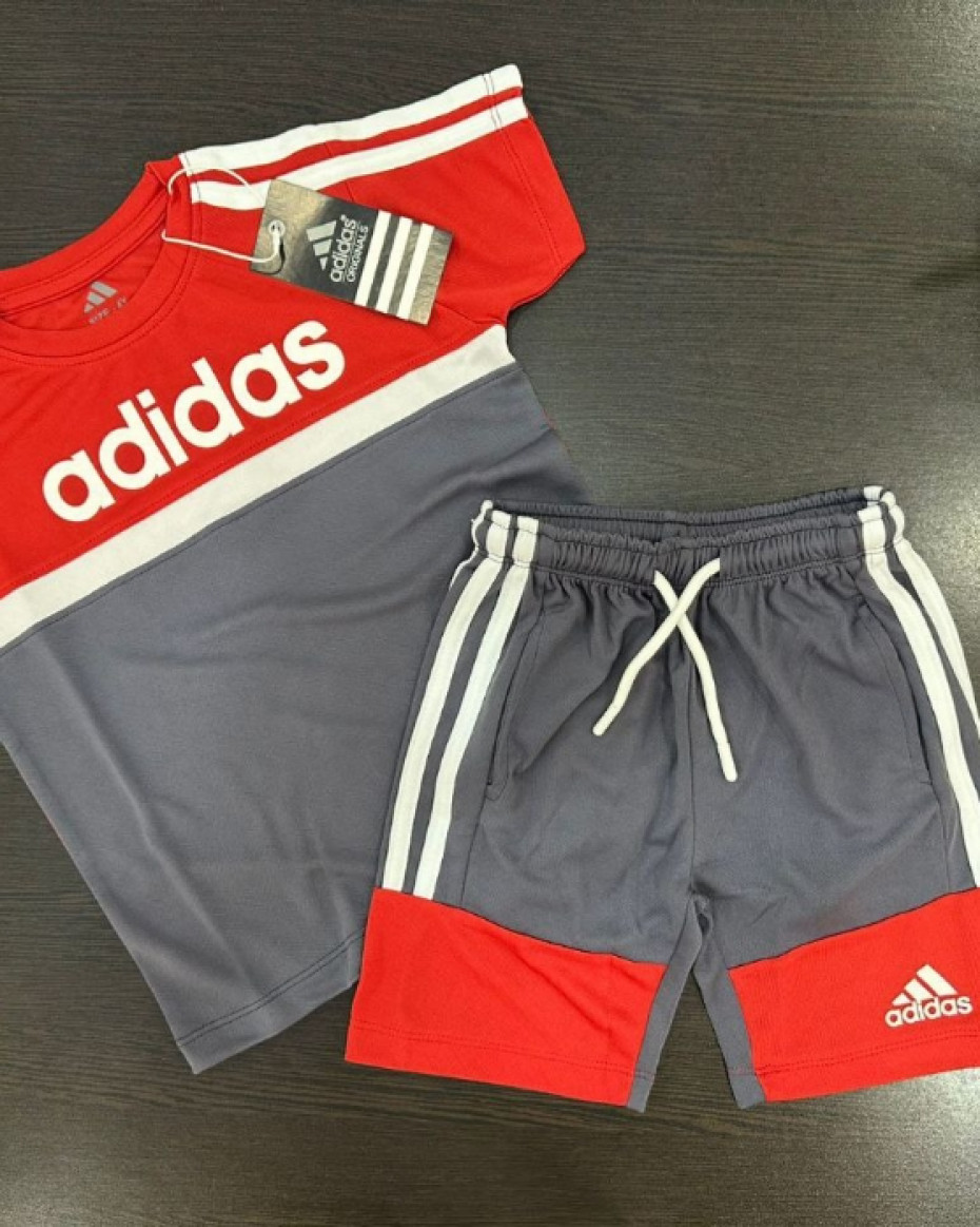 QUALITY ADIDAS BRAND JERSEY FABRIC POLO SHORT....RED