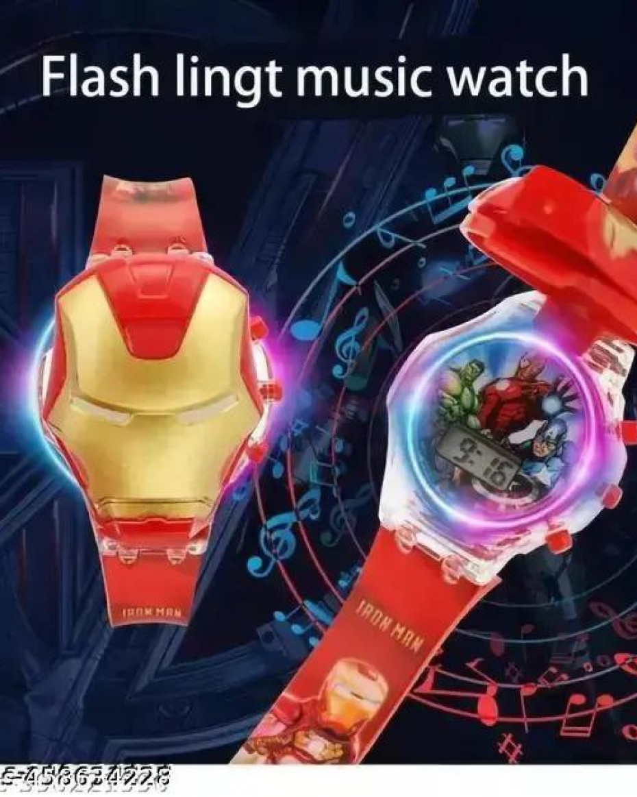 *DISNEY CARTOON CHARACTER KID WATCH WITH MUSIC & LIGHT