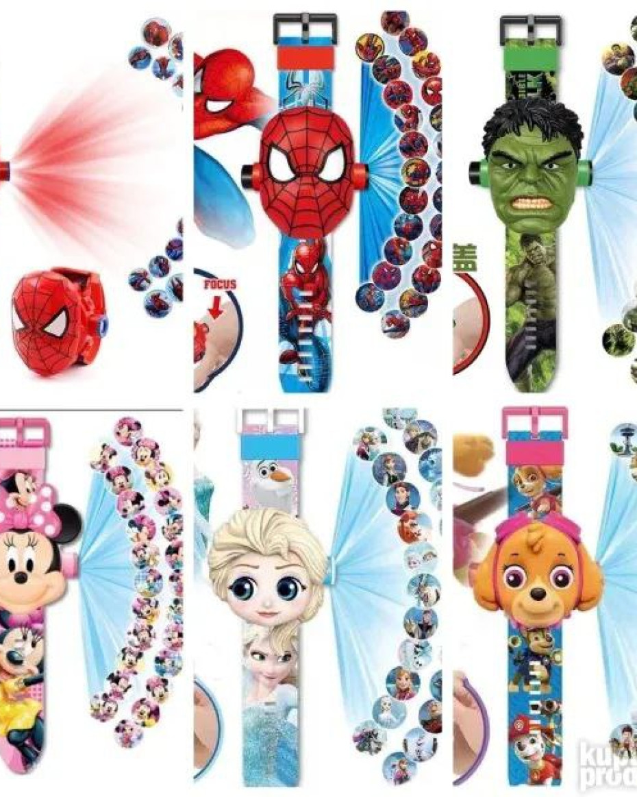 *DISNEY CARTOON CHARACTER KID WATCH WITH MUSIC & LIGHT