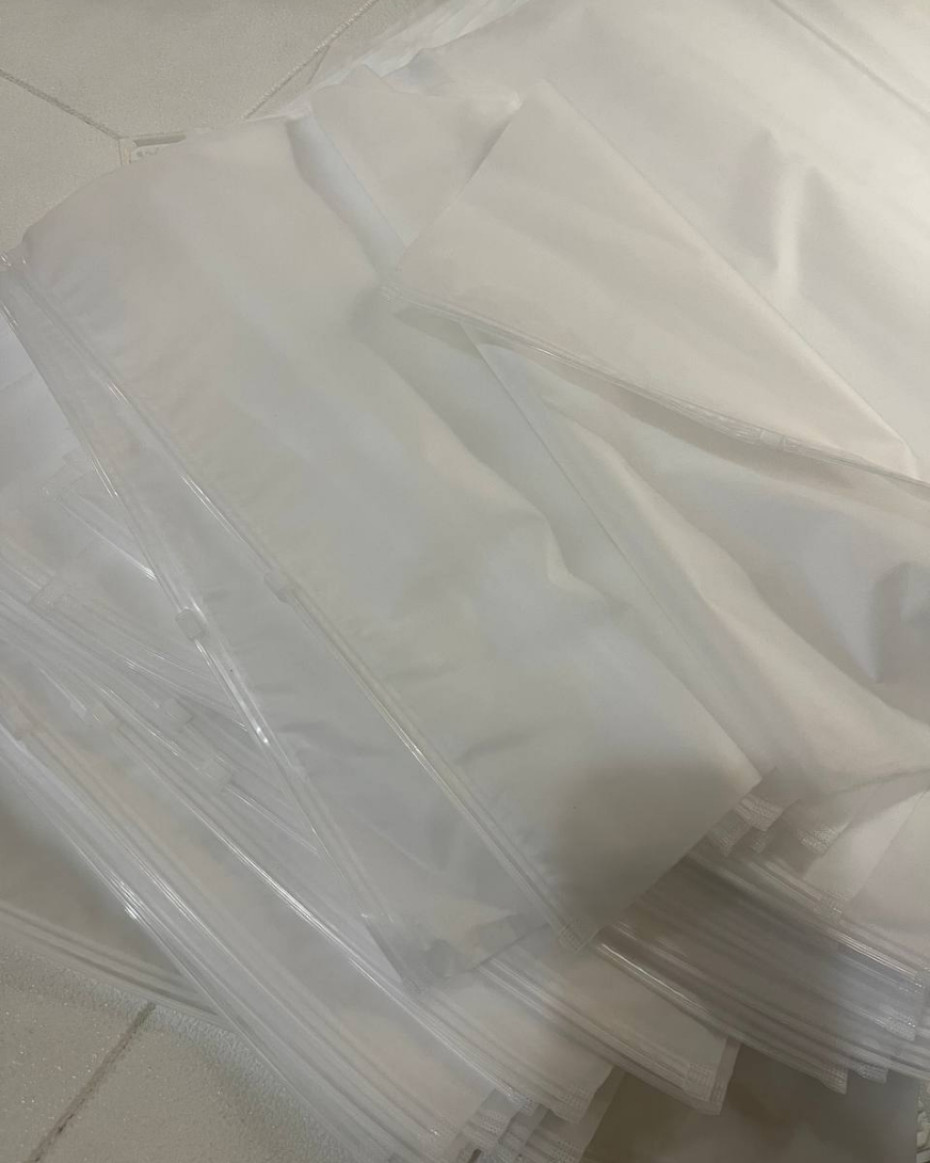 *3pcs Biggest Size Waterproof Frosted Zippers Bag