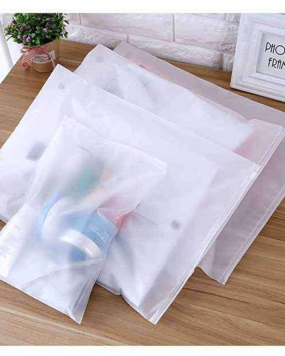 3pcs Biggest Size Waterproof Frosted Zippers Bag