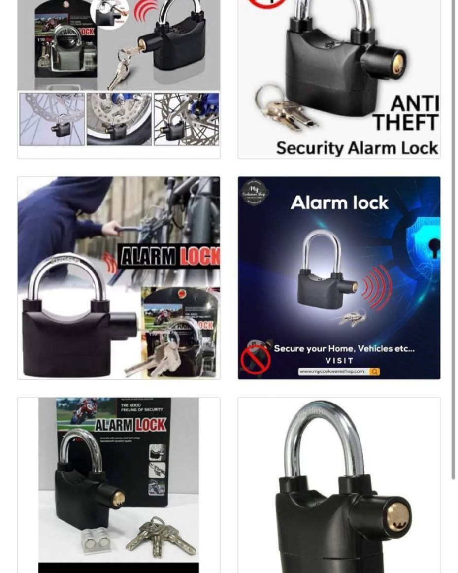 *STRONG ANTI THEFT SECURITY ALARM PADLOCK