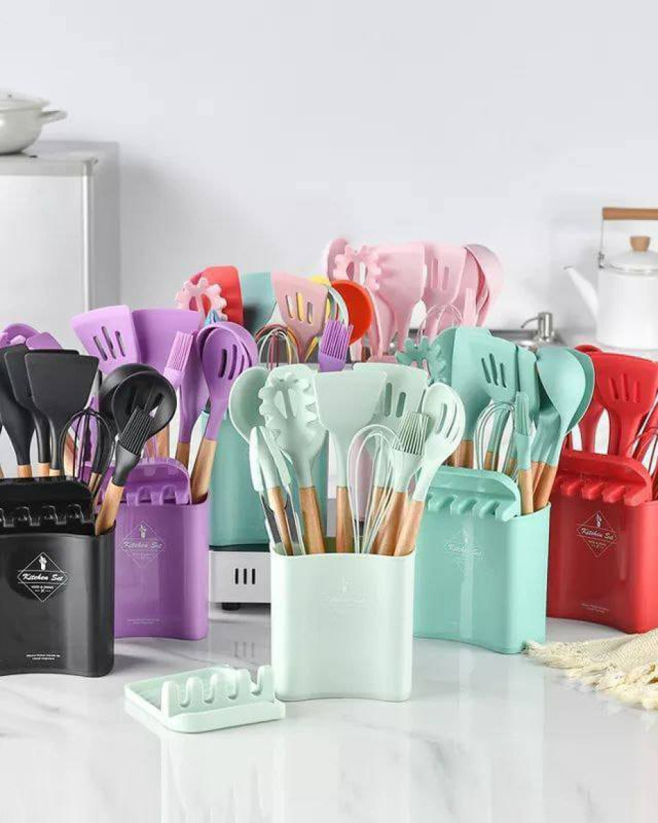 *13PCS QUALITY KITCHEN SILICON COOKING NONSTICK SET...