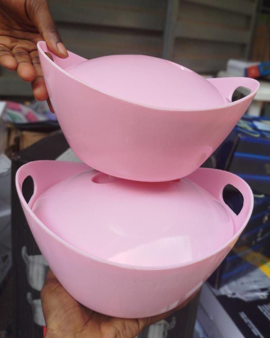 2 SETS MELANIN SERVING PLATE WITH LID...