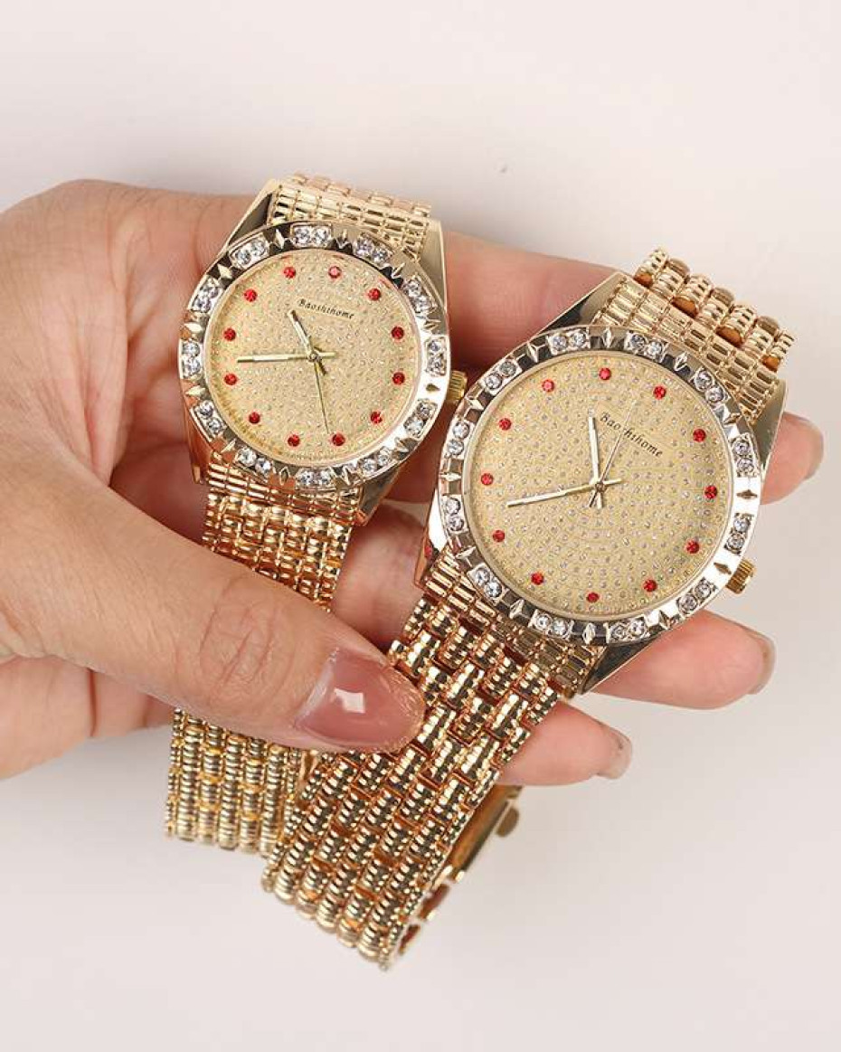 *QUALITY ANNIE &DANNY COUPLE STUDED WRISTWATCH(Comes in nylon packaging)*