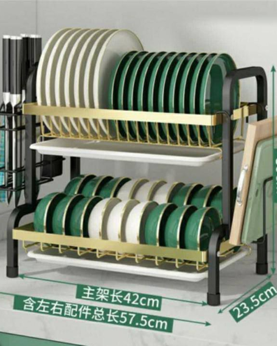 *HIGH QUALITY GOLD& BLACK/GOLD 2TIERS(STEPS) DISH RACK/DRAINER...