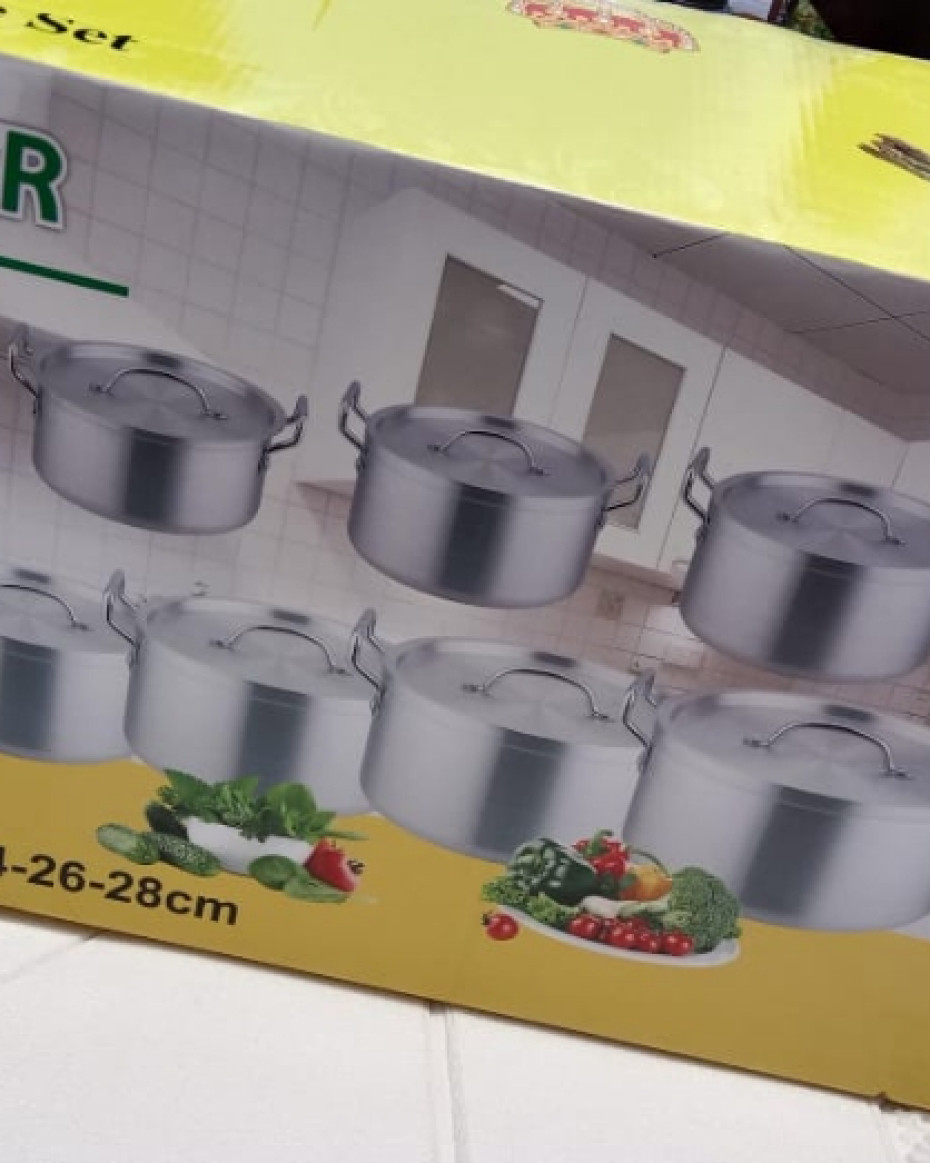 *14PCS HIGH QUALITY HOFFNER ALUMINUM POT (16cm,18cm, 20cm, 22cm, 24cm, 26cm & 28cm).