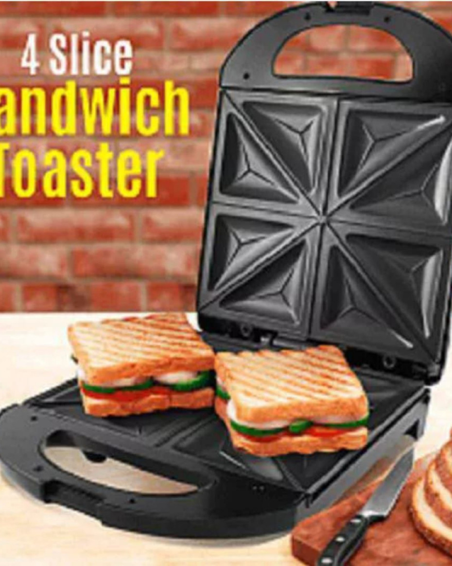 *NON STICK SMP QUALITY COATING 4 FACE/SLICE SANDWICH MAKER/TOASTER