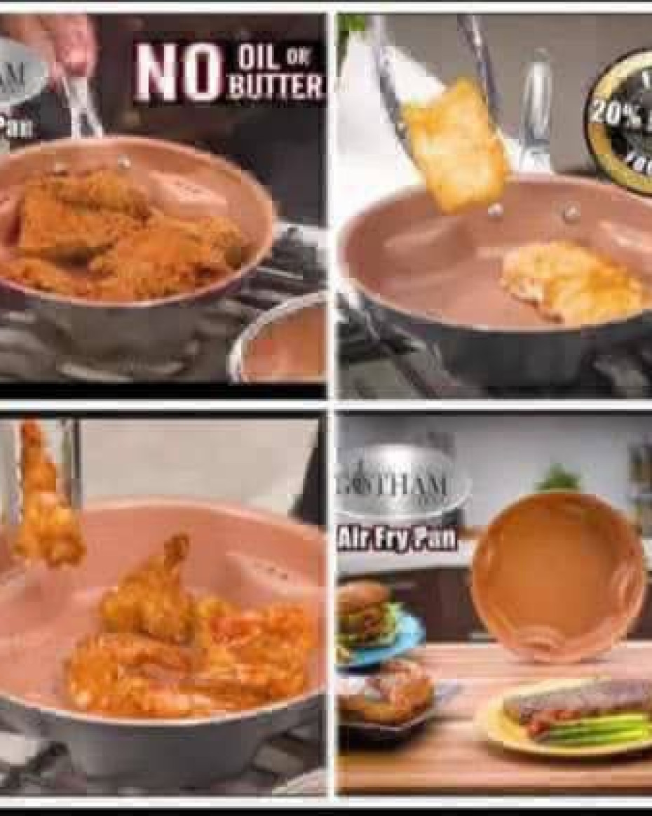 *STEEL AIR FRY PAN....FRY WITH LITTLE OR NO OIL