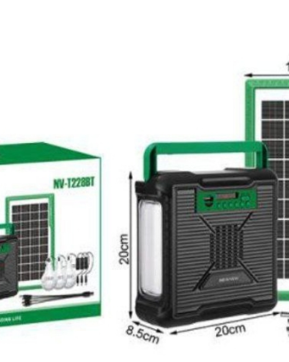 *ALL IN ONE T228B DURABLE SOLAR LIGHTING SYSTEM WITH BLUETOOTH SPEAKER