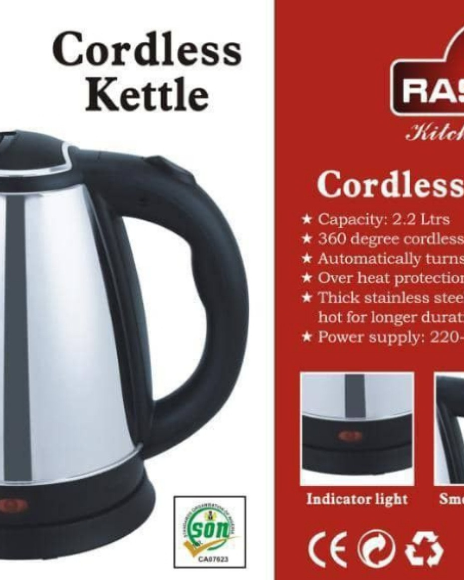 *DURABLE RASHNIK 2.2LTR  2000WATTS ELECTRIC KETTLE