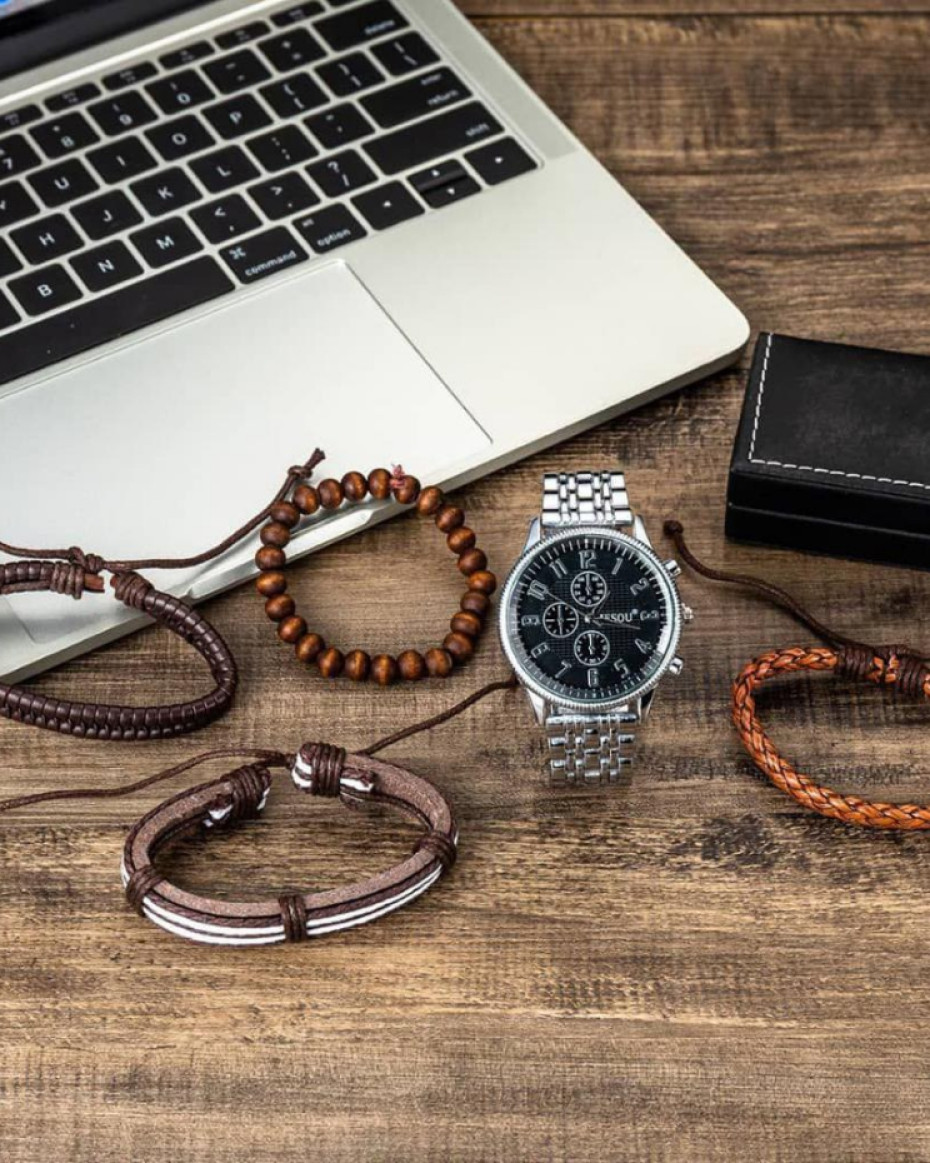 *Williams😘 Chain Bracelet Wristwatch with chambala sets