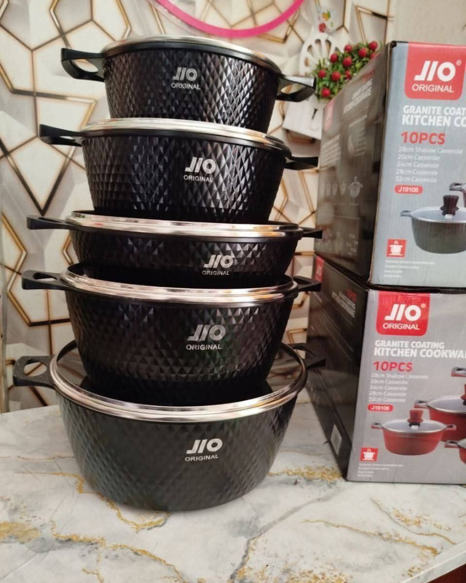 *10PCS SET JIO GRANITE COATING COOKWARE SET...