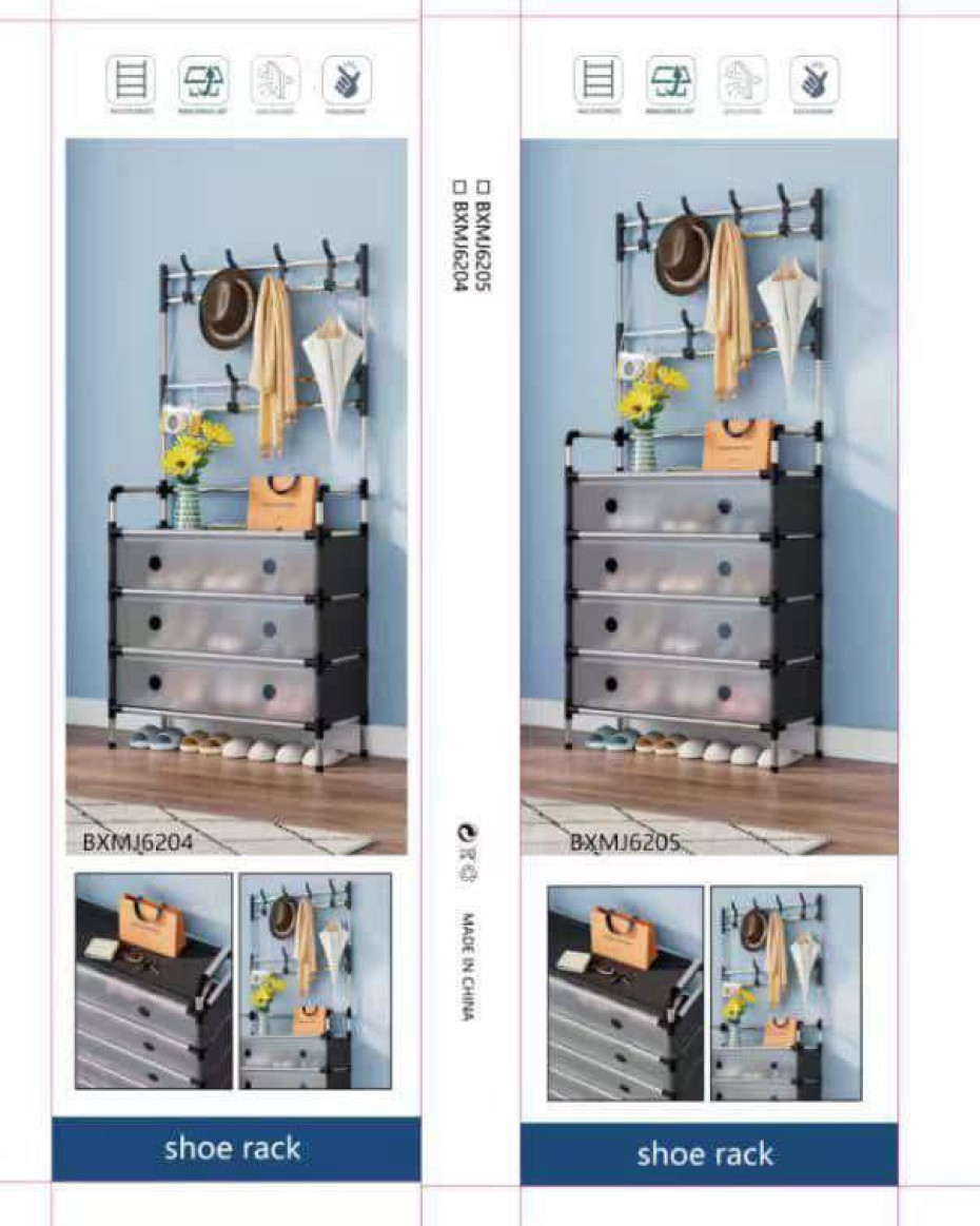 *DUSTPROOF MULTIPURPOSE SHOE & HAT RACK....