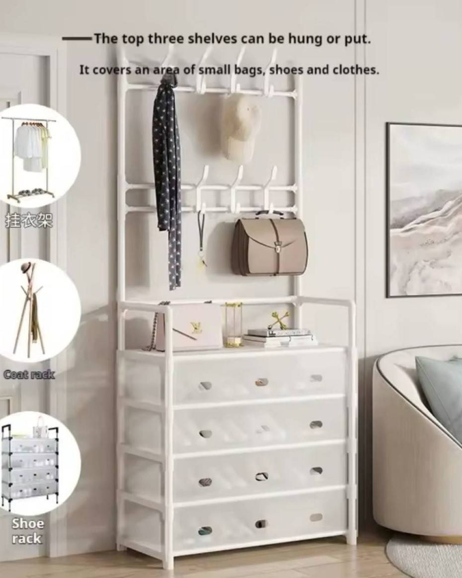 *DUSTPROOF MULTIPURPOSE SHOE & HAT RACK....