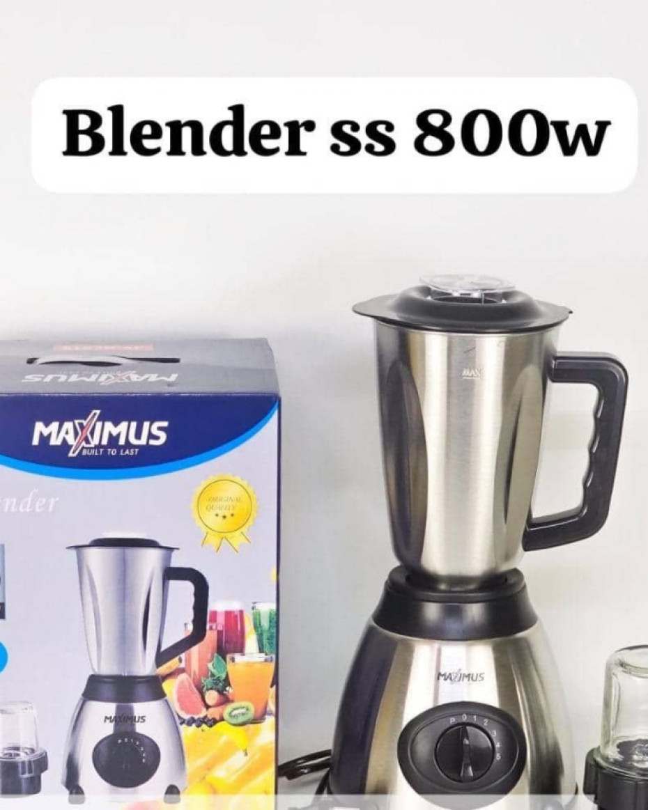 *DURABLE 800WATTS 2IN1 STAINLESS BIG JAR MAXIMUS STRONG BLENDER