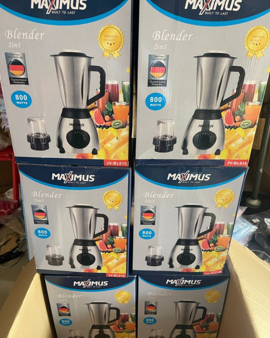 *DURABLE 800WATTS 2IN1 STAINLESS BIG JAR MAXIMUS STRONG BLENDER